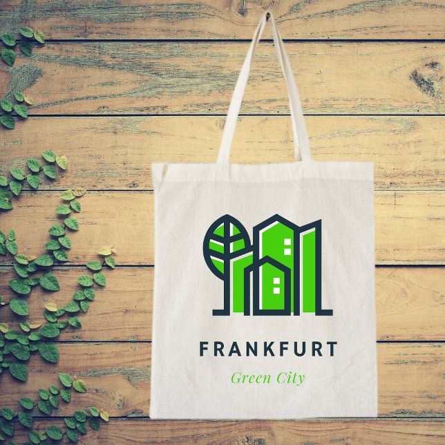 Bolsa Tote Frankfurt am Main Alemanha — Cidade Verde Sustentá (Criador carregado)