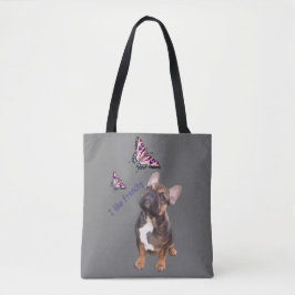 Bolsa Tote Französische Bulldogge Schmetterling  Bulldog