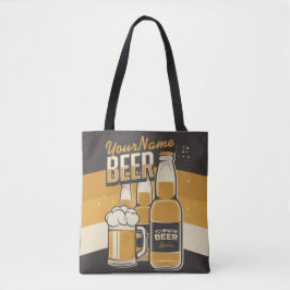Bolsa Tote Frasco de Cerveja Personalizado Bar Repetitivo