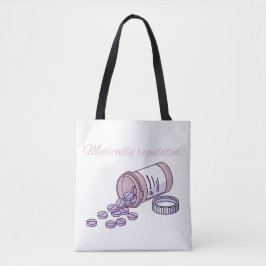 Bolsa Tote Frasco de Comprimidos Rosa Fofo Regulamentado Medi