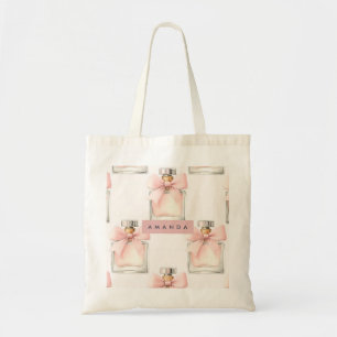 Bolsa Tote Frasco de Perfume Personalizado Blush Padrão Coque