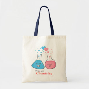 Bolsa Tote Frascos fofos apaixonados, temos química