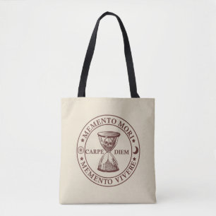 Bolsa Tote Frase em Latim - Aproveite o Dia - Memento Mori
