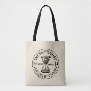 Bolsa Tote Frase em Latim - Aproveite o Dia - Memento Mori