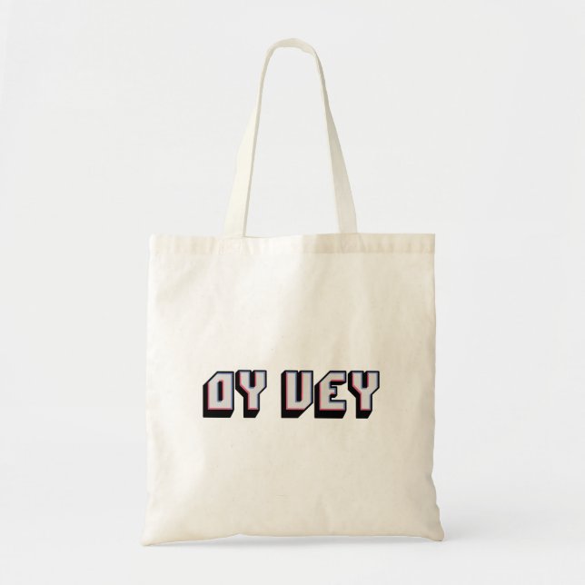 Bolsa Tote Frase Ídica Engraçada - Oy Vey, Presente no Feriad (Frente)