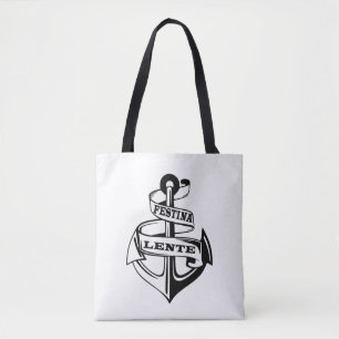 Bolsa Tote Frase Latina Festina lente