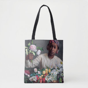 Bolsa Tote Frederic Bazille - Jovem Mulher com Peonias