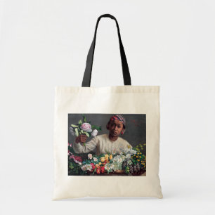 Bolsa Tote Frederic Bazille - Jovem Mulher com Peonias