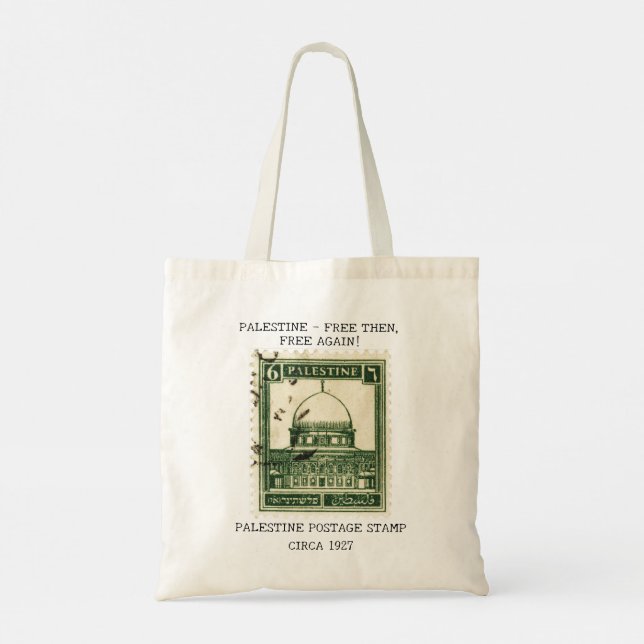 Bolsa Tote Free Palestine Tote Bag | Carimbo histórico da Pal (Verso)
