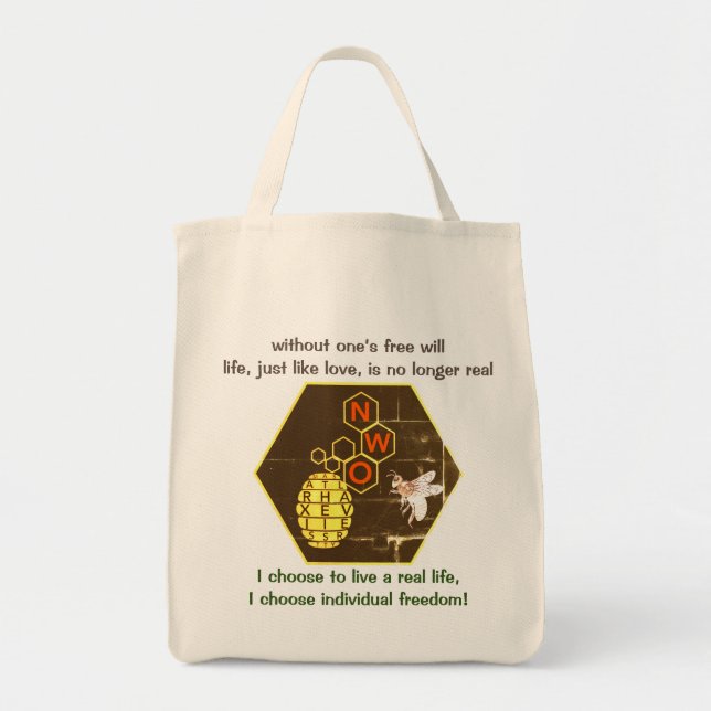 Bolsa Tote Free will = real life bag (Frente)