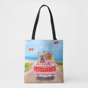 Bolsa Tote French Bulldog Valentine's Day Truck