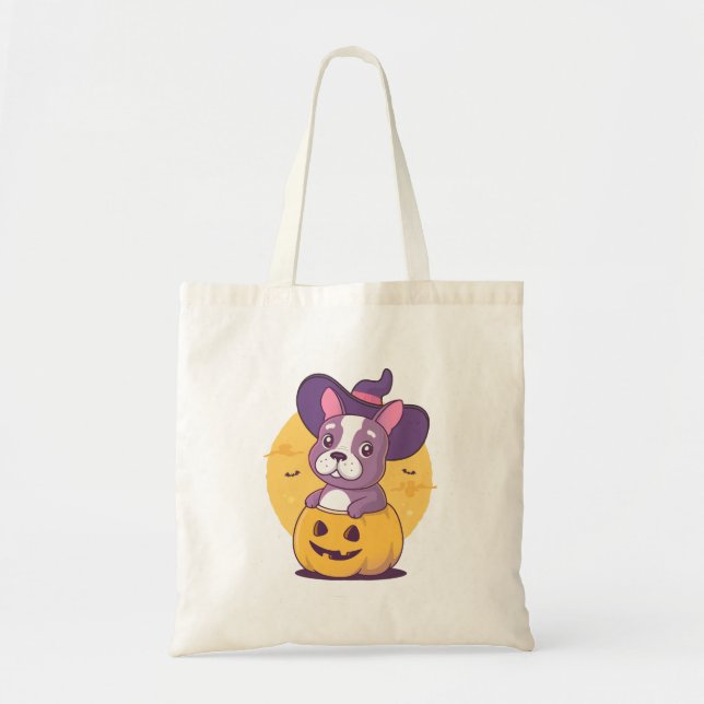 Bolsa Tote Frenchie Halloween (Frente)
