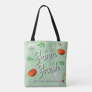 Bolsa Tote Fresco da fazenda, compre na sua vizinhança