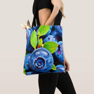 Bolsa Tote Fresco de mirtilos azuis