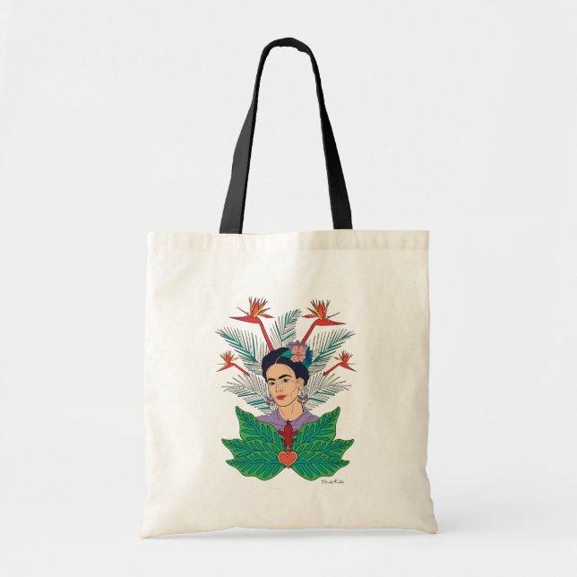 Bolsa Tote Frida Kahlo | Aves do paraíso (Frente)