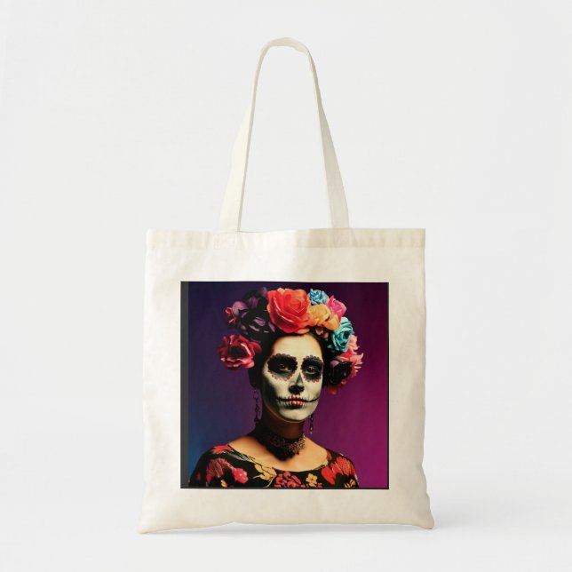 Bolsa Tote Frida Kahlo | El Día de los Muertos (Frente)