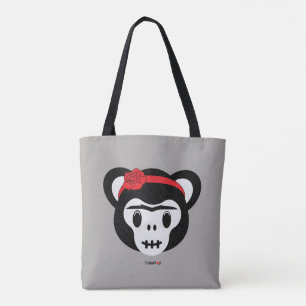 Bolsa Tote Frida Kahlo FridaMoji - dia do macaco inoperante