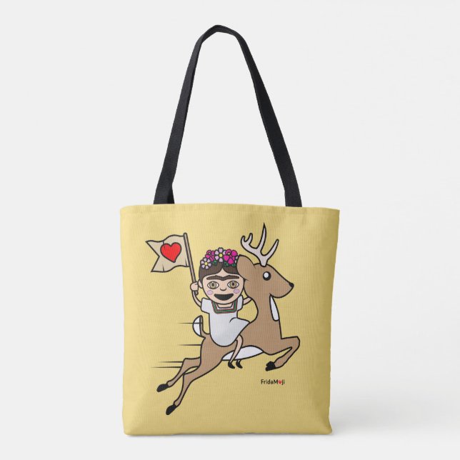 Bolsa Tote Frida Kahlo | FridaMoji - rena (Verso)