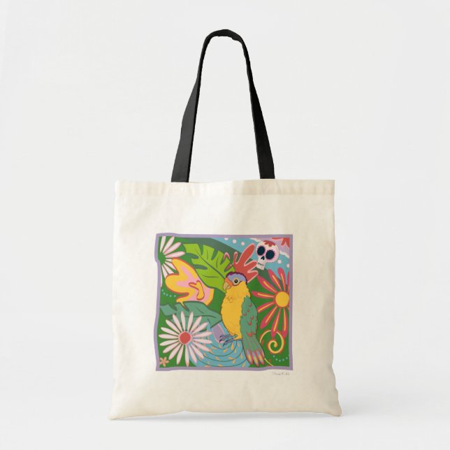 Bolsa Tote Frida Kahlo Parrot Graphic (Frente)