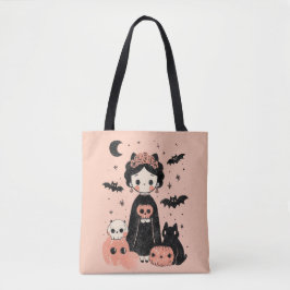 Bolsa Tote Frida Kahlo Pink Pasteloentre Spooky Cute Hallowee
