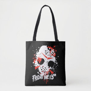Bolsa Tote Friday the 13th   Paint Splatter Hockey Mask