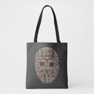 Bolsa Tote Friday the 13th Typography Hockey Mask