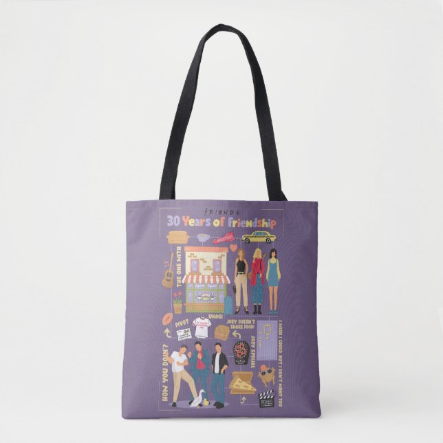 Bolsa Tote FRIENDS™ | 30 Anos de Amizade (Frente)