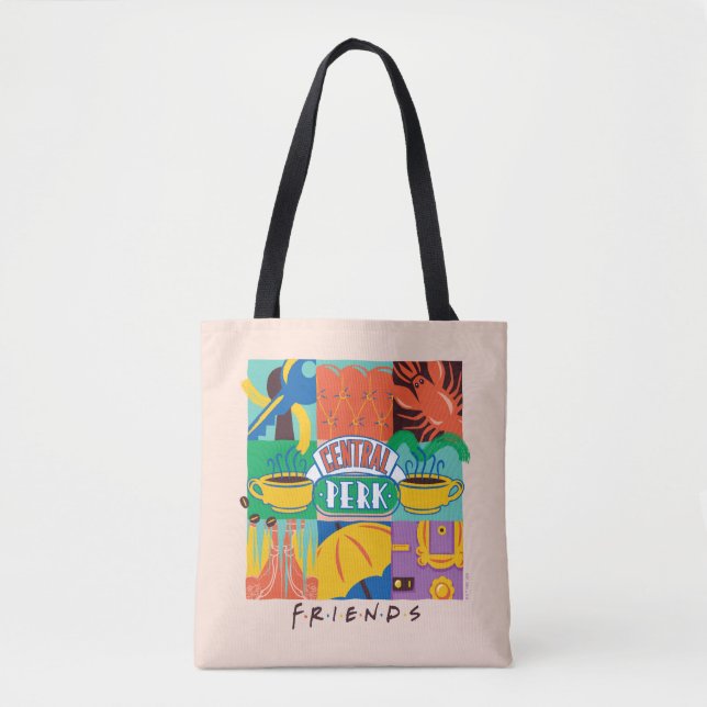Bolsa Tote FRIENDS™ | Central Perk Gráfico Vibrante (Frente)
