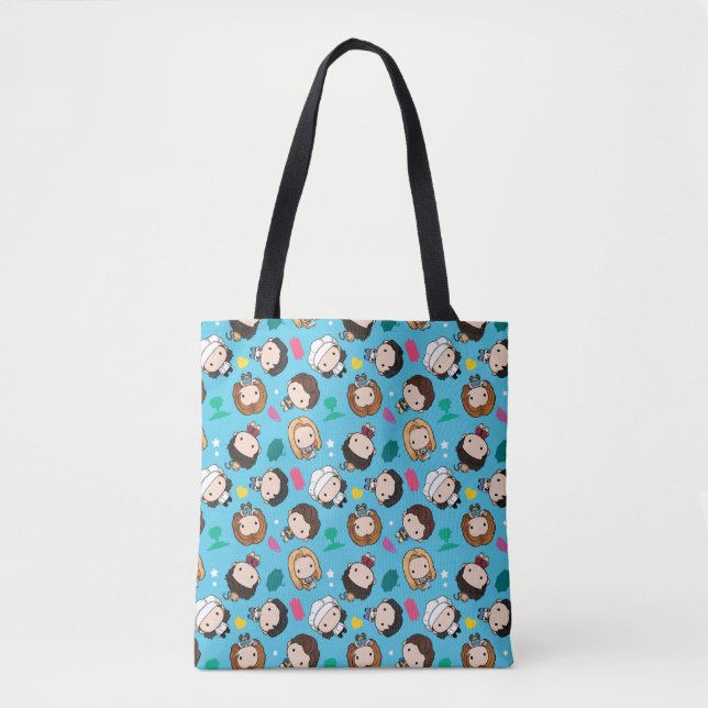 Bolsa Tote FRIENDS™ | Padrão Chibi de Personagem (Frente)