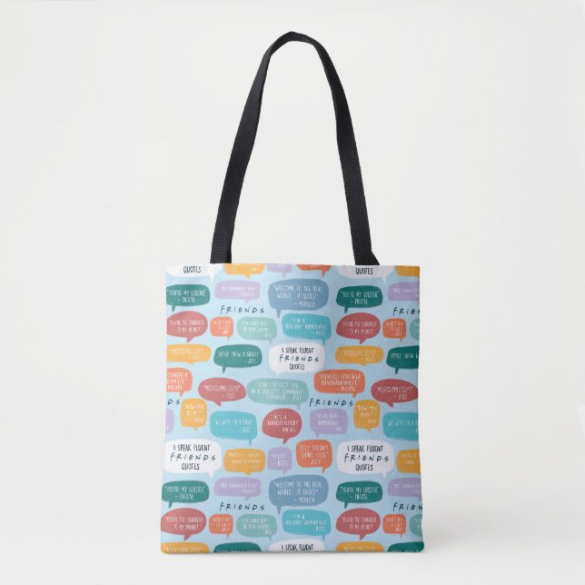 Bolsa Tote FRIENDS™ Quote Pattern (Frente)