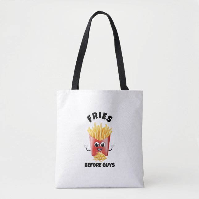 Bolsa Tote Fries franceses bonitos Cartoon Hoodie &Tee - Comi (Frente)