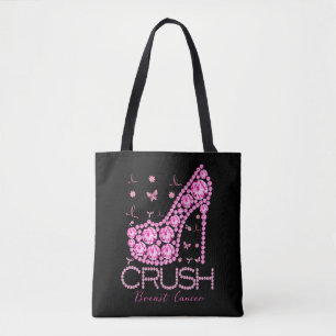 Bolsa Tote Friso Rosa Brisa Rosa para Sensibilizar o Cancer d