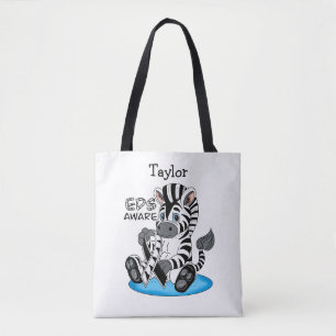 Bolsa Tote Friso Zebra de Sensibilização do EDS