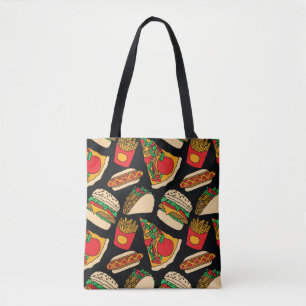 Bolsa Tote fritas french french french french, hambúrguer de