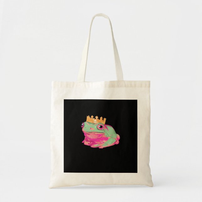 Bolsa Tote Frog King Funky Meme Classic Style (Frente)