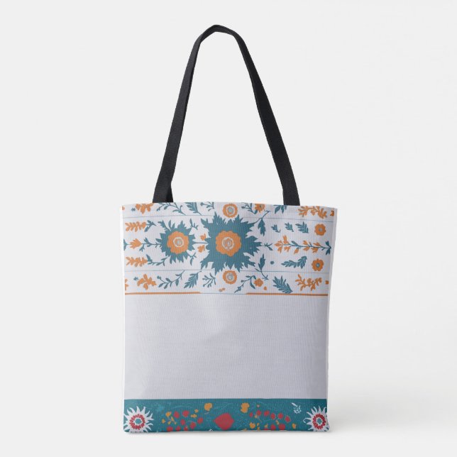 Bolsa Tote Fronteira Floral (Verso)