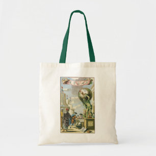 Bolsa Tote Frontispício de Atlas da Era Barroca Vintage Globo