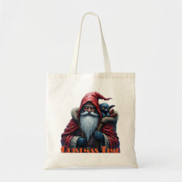 Bolsa Tote Frostbite Santa & His Mischief Elf.
