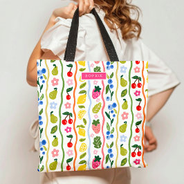 Bolsa Tote Fruits Pattern Food Summer Elegant Stylish