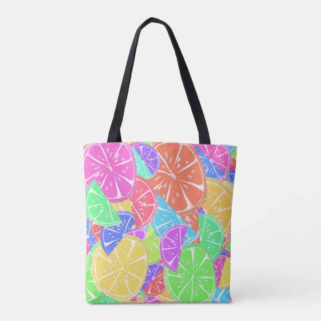 Bolsa Tote Fruity Tutti Colorful Frutas Fatias (Verso)