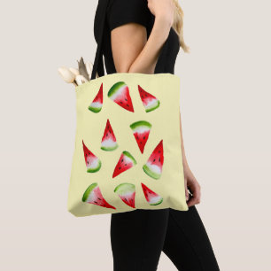 Bolsa Tote Fruta de aquarela de melancia