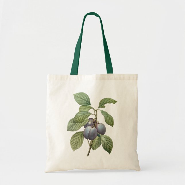 Bolsa Tote Fruta de Comida, Ameixas de Jardim Roxo por Doutor (Frente)