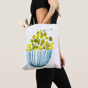 Bolsa Tote Fruta de cor d'água das uvas