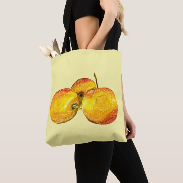 Bolsa Tote Fruta de pera amarelo fruta de água (Close Up)