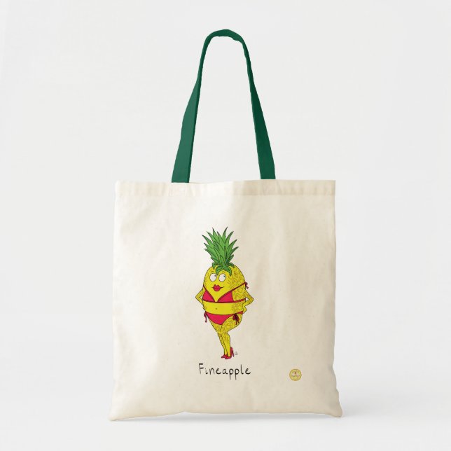 Bolsa Tote Fruta Engraçada Da Menina Pin-Up (Frente)