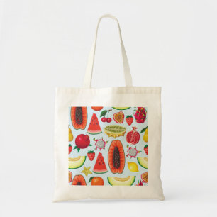 Bolsa Tote Fruta Exótica: Trendy Impressão Invisível.