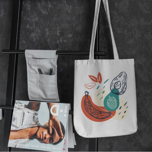 Bolsa Tote Frutas Desenhados Manuscritos (Criador carregado)