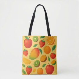Bolsa Tote Frutas Flutuantes - Padrão de Verão Vibrante