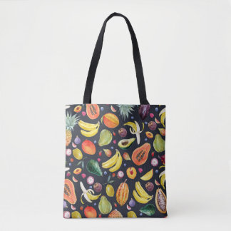 Bolsa Tote Frutas Tropicais: Padrão De Multifrutíferos Por Co
