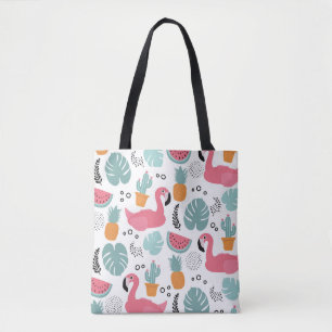 Bolsa Tote Frutas tropicais: padrão repetitivo.